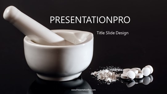 Apothecary Widescreen PowerPoint Template title slide design