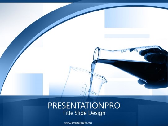 Beaker PowerPoint Template title slide design