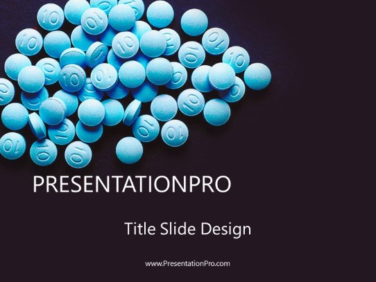 Bright Blues PowerPoint Template title slide design