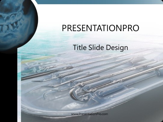 Dental1 PowerPoint Template title slide design
