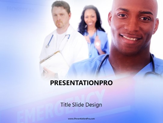 Emergency Team PowerPoint Template title slide design