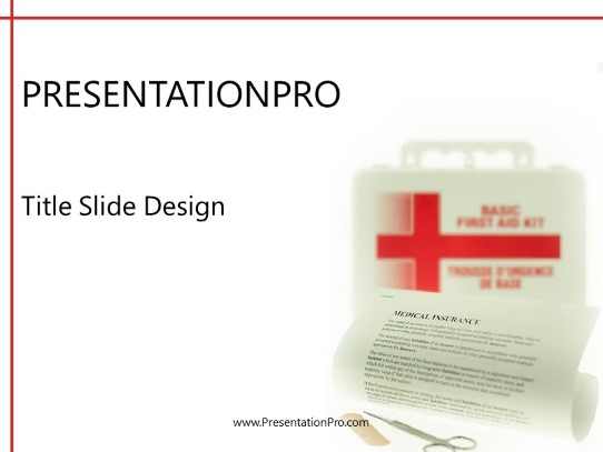 First Aid PowerPoint Template title slide design