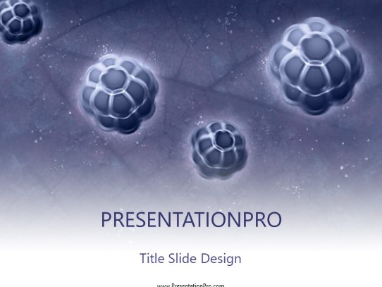 Germ Attack Purple PowerPoint Template title slide design