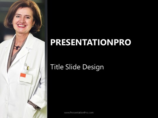Happy Physician PowerPoint Template title slide design