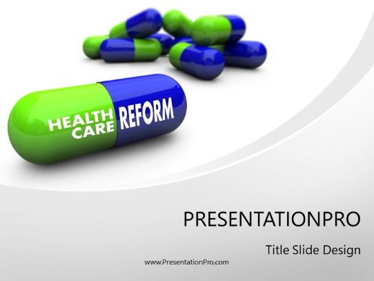 Healthcare Reform PowerPoint Template title slide design