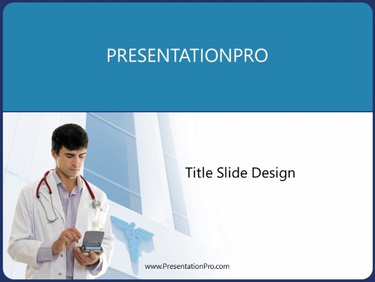 Hospital Doc PowerPoint Template title slide design