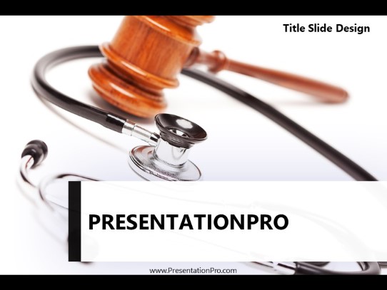 Medical Legal 01 PowerPoint Template title slide design