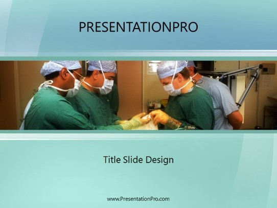 Operating Theatre PowerPoint Template title slide design