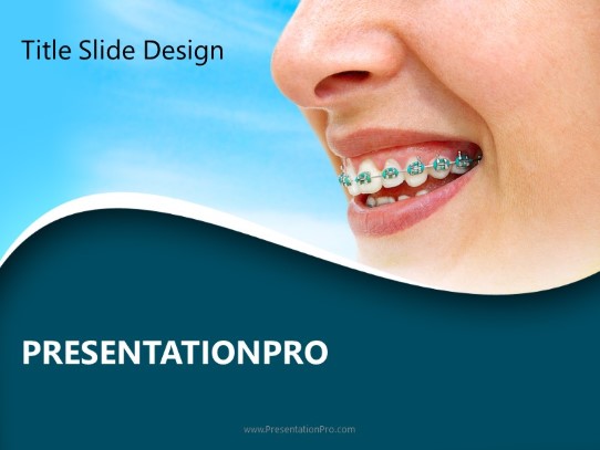 Orthodontic Braces PowerPoint Template title slide design