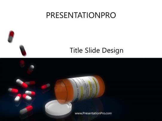 Pills2 PowerPoint Template title slide design