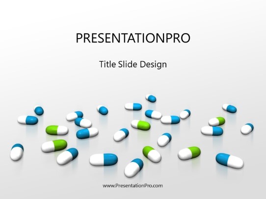Scattered Capsules PowerPoint Template title slide design
