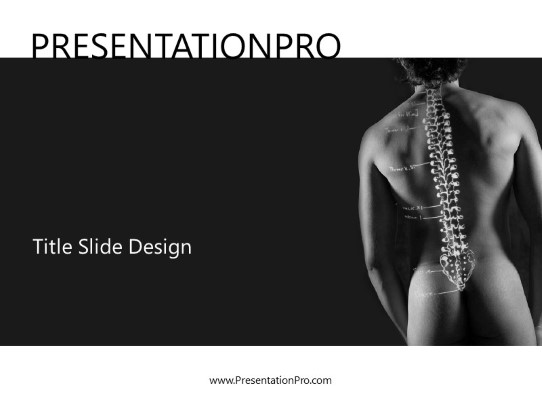 The Spine PowerPoint Template title slide design