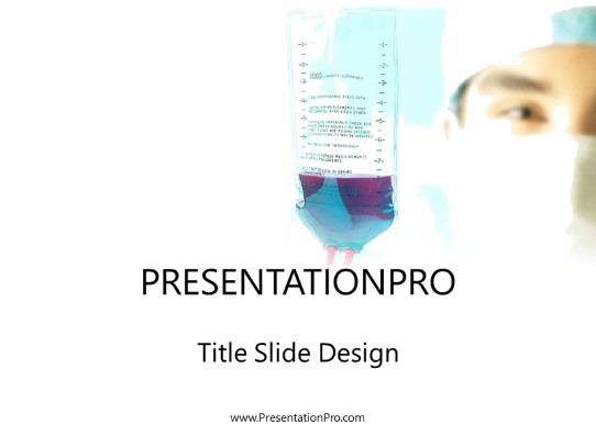 Transfusion PowerPoint Template title slide design