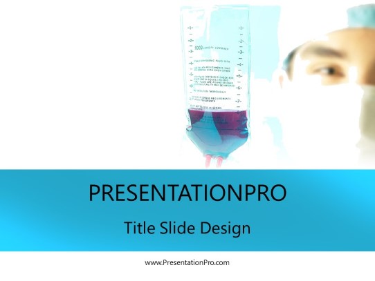 Transfusion Teal PowerPoint Template title slide design
