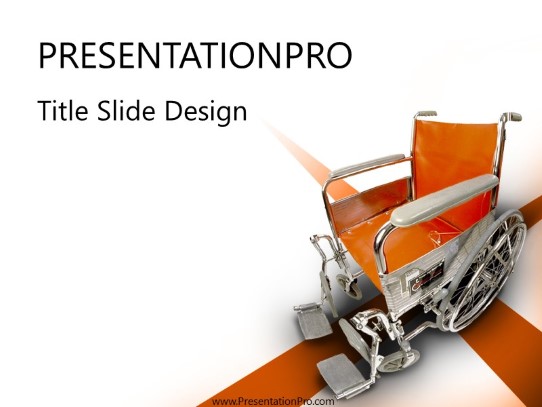 Wheelchair PowerPoint Template title slide design