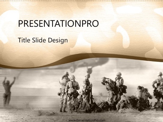 Camoflage PowerPoint Template title slide design