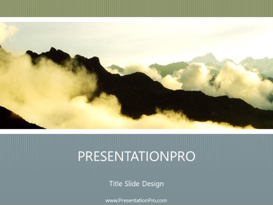Andean Mountains PowerPoint Template title slide design