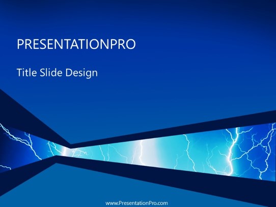 Angular Lightning PowerPoint Template title slide design