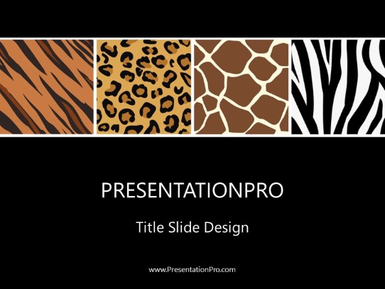 Animal Prints PowerPoint Template title slide design