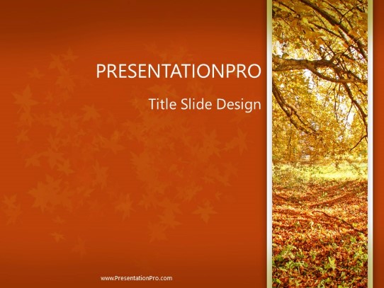 Autumns PowerPoint Template title slide design