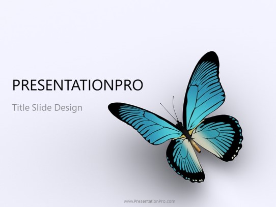 Butterfly 01 PowerPoint Template title slide design