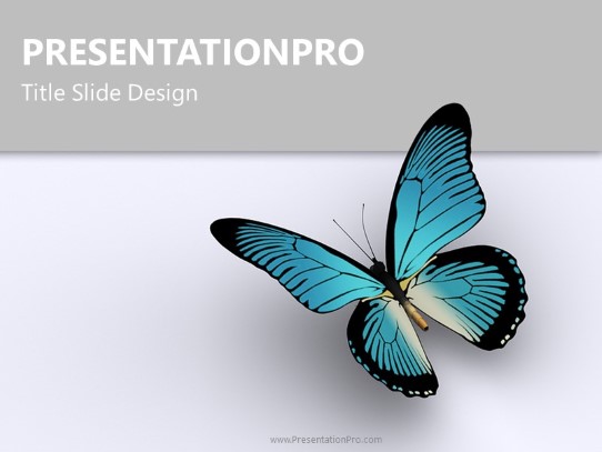 Butterfly 02 PowerPoint Template title slide design