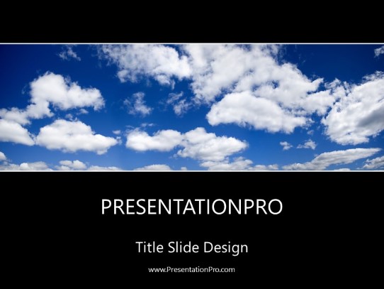 Cloudscape PowerPoint Template title slide design