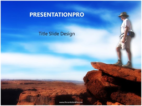 Desert View PowerPoint Template title slide design