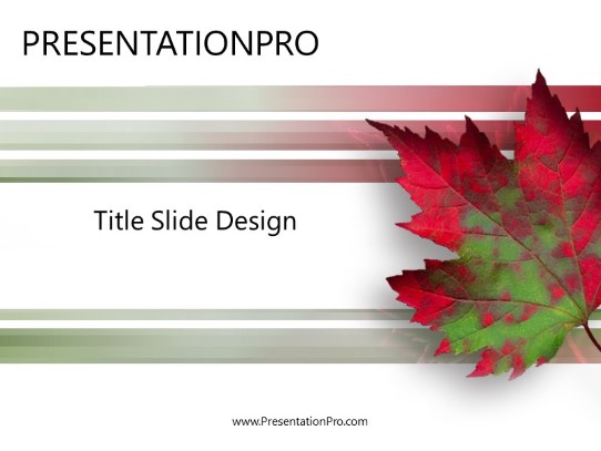 Fall Into Spring PowerPoint Template title slide design