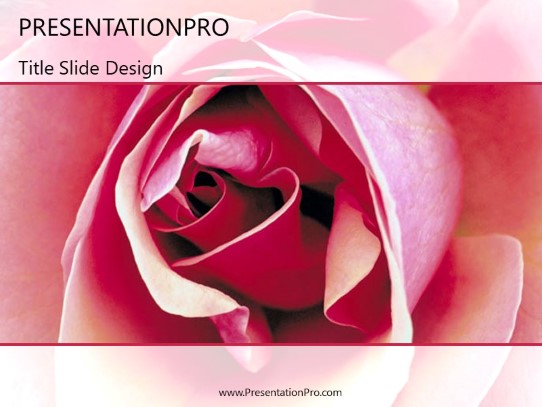 Inside Rose PowerPoint Template title slide design