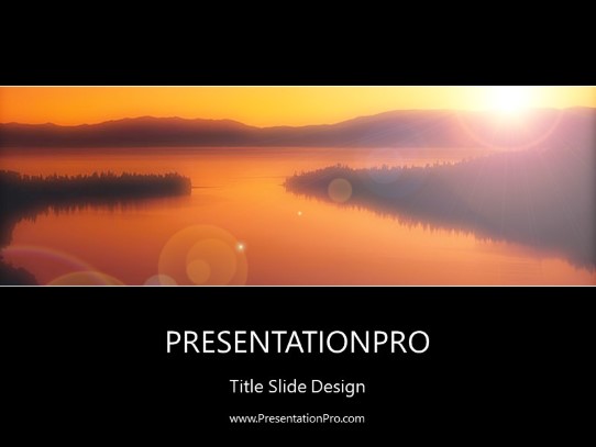 Orange Dawn PowerPoint Template title slide design