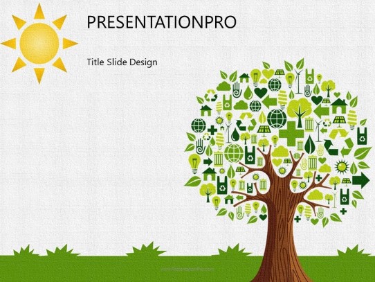 Recycle Concept PowerPoint Template title slide design