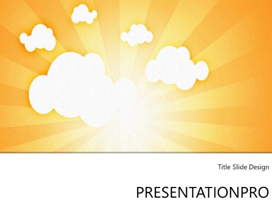 Setting Sun PowerPoint Template title slide design