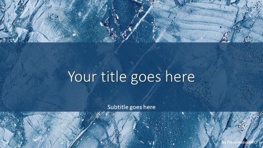 Solid Ice Widescreen PowerPoint Template title slide design