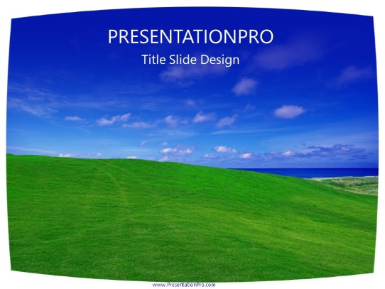 Summer Scene PowerPoint Template title slide design