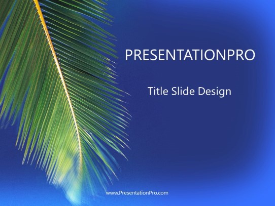 Tropical06 PowerPoint Template title slide design
