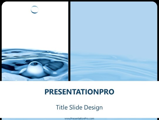 Water Drop PowerPoint Template title slide design