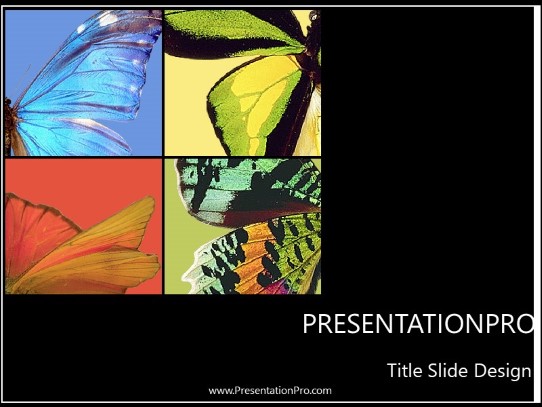 Wings PowerPoint Template title slide design