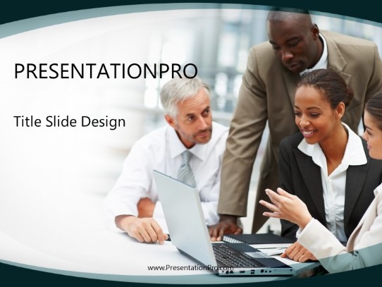 Peob Diverse Team PowerPoint Template title slide design