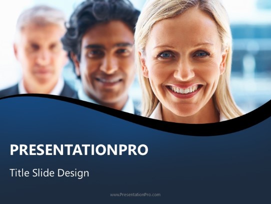 Your Team Is Here PowerPoint Template title slide design