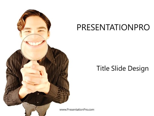 Big Mouth PowerPoint Template title slide design