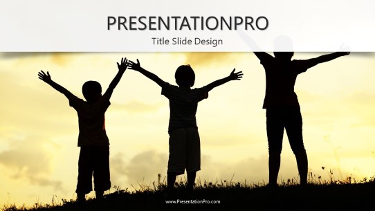SPEOP STH Children in a Field Widescreen PowerPoint Template title slide design
