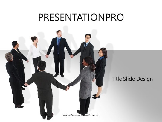 Corporate Circle Grey PowerPoint Template title slide design