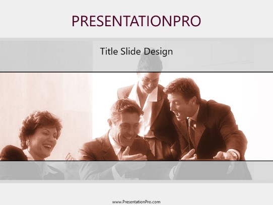 Excited Red PowerPoint Template title slide design