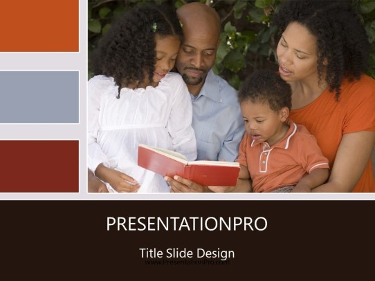 Family Four PowerPoint Template title slide design