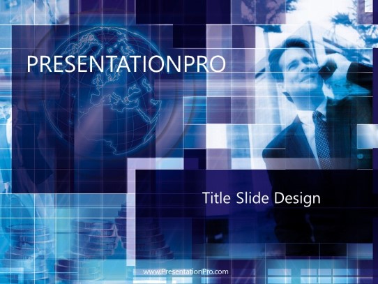 Globaltalk PowerPoint Template title slide design