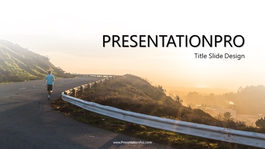 Morning Run 02 Widescreen PowerPoint Template title slide design
