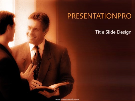 Officetalk Orange PowerPoint Template title slide design