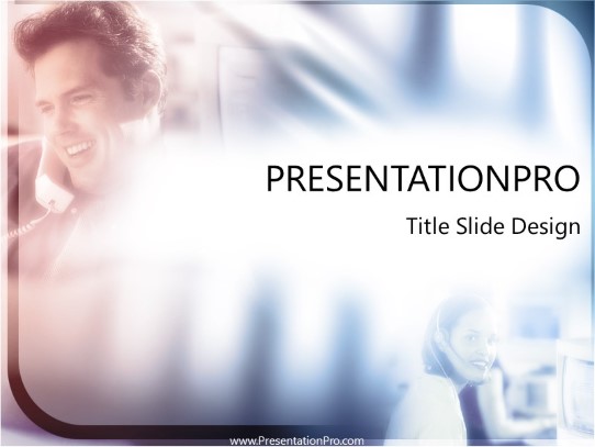Operator PowerPoint Template title slide design
