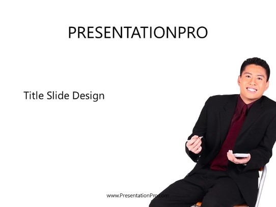 Palm Guy PowerPoint Template title slide design